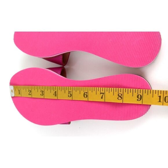 Love Moschino PURPLE FAUX LEATHER FLAT BEACH SHOES FLIP FLOPS SWIMWEAR Sz 37 EU - Picture 9 of 9